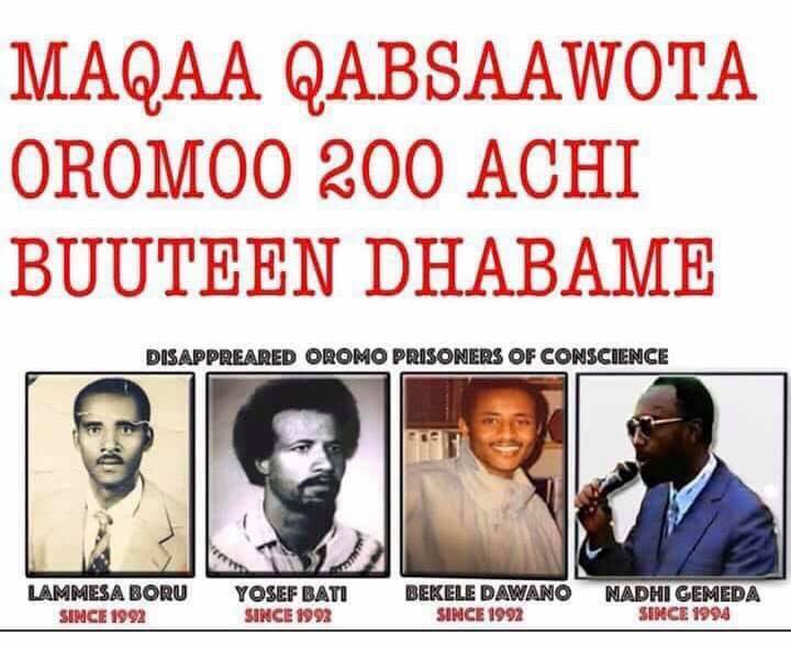 Qeerroo Bilisummaa Oromoo - Maqaa qabsaawota Oromoo 200 woyyaaneedhaan ...