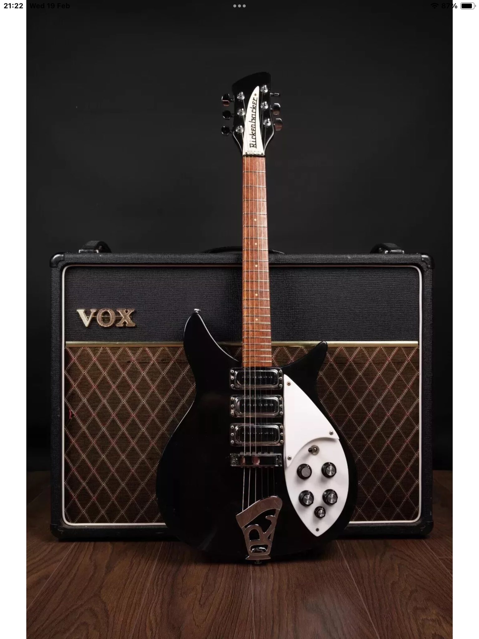 What is the value of a modified 1982 Rickenbacker 320?