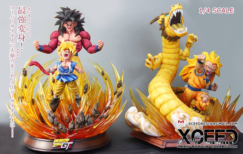 XCEED x MRC - Dragon Ball GT 1/4 SSJ4 Goku and kid Goku Resin