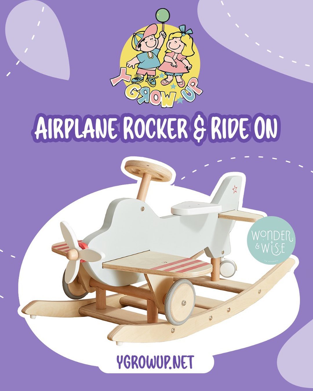 Y Grow Up - 🛩️ Our Airplane Rocker/Ride On is the perfect... | Facebook