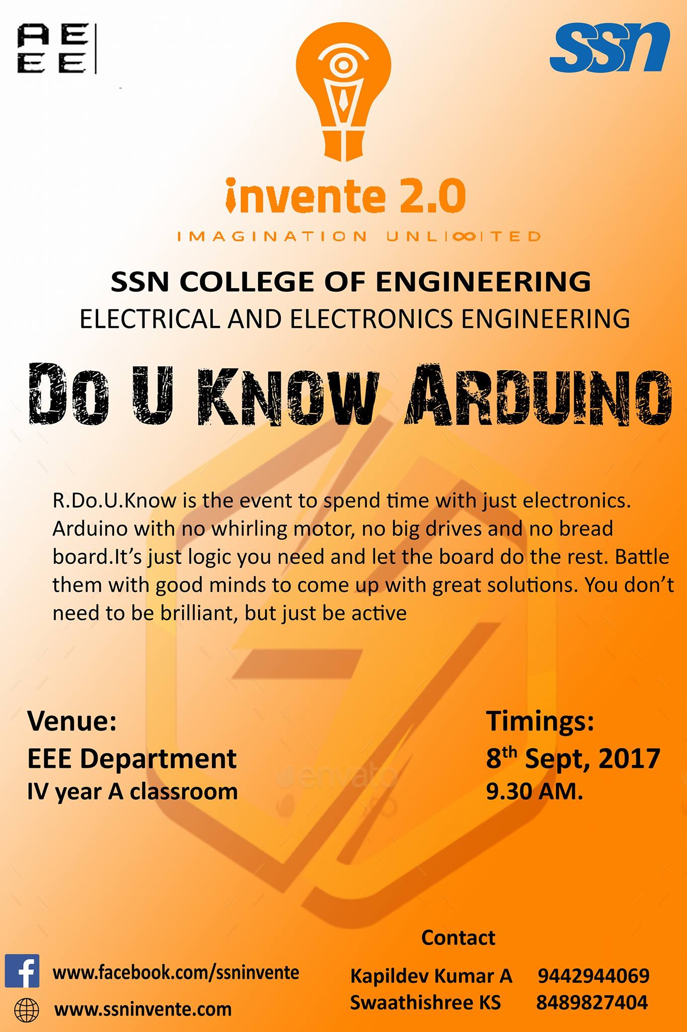 SSN Invente - Are you crazy about Arduino? Do you want to...