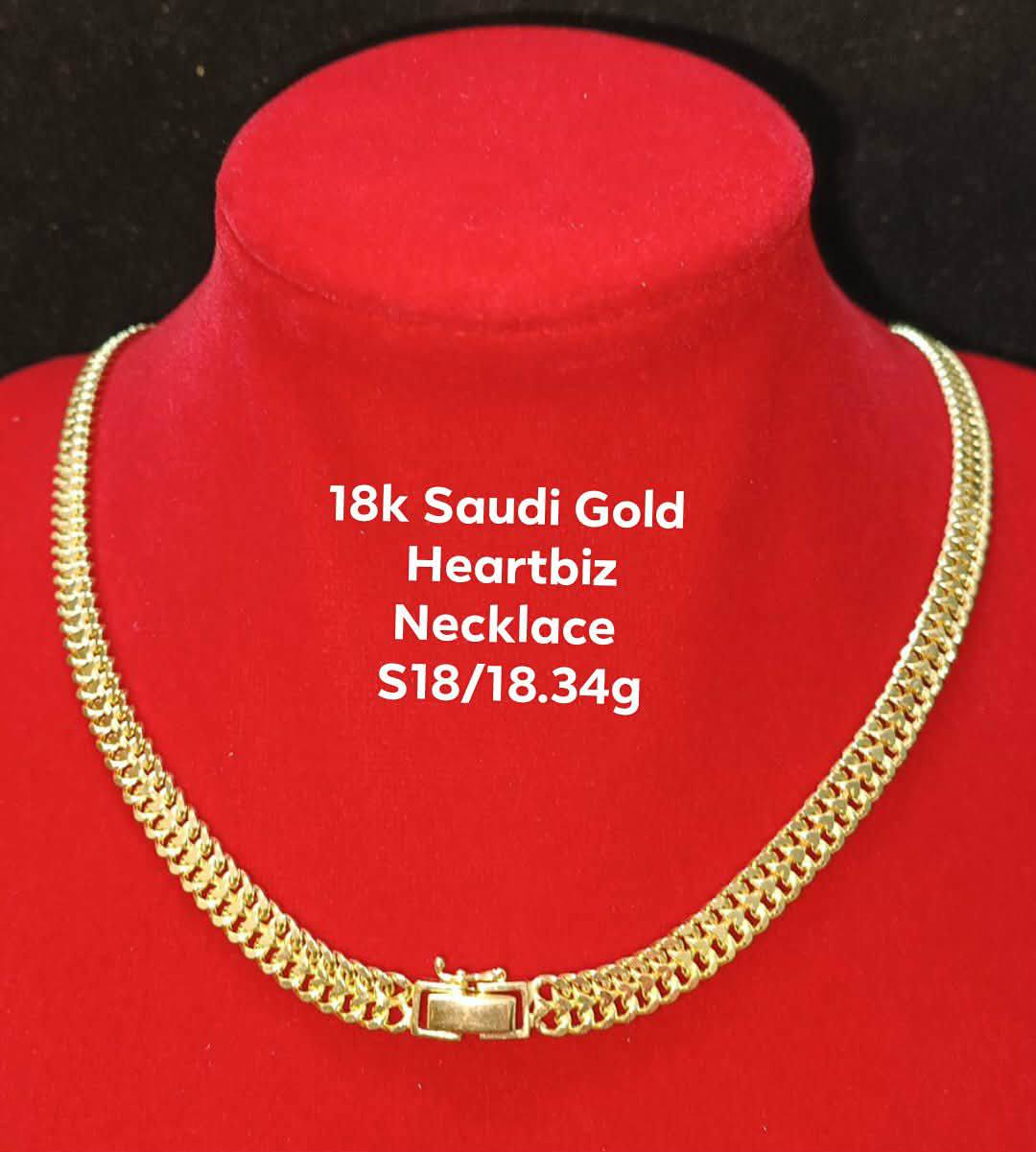 K18 MADE HEARTBIZ DESIGN♥️ NECKLACE 40CM-34G~ 42CM ~35G~ 45CM 