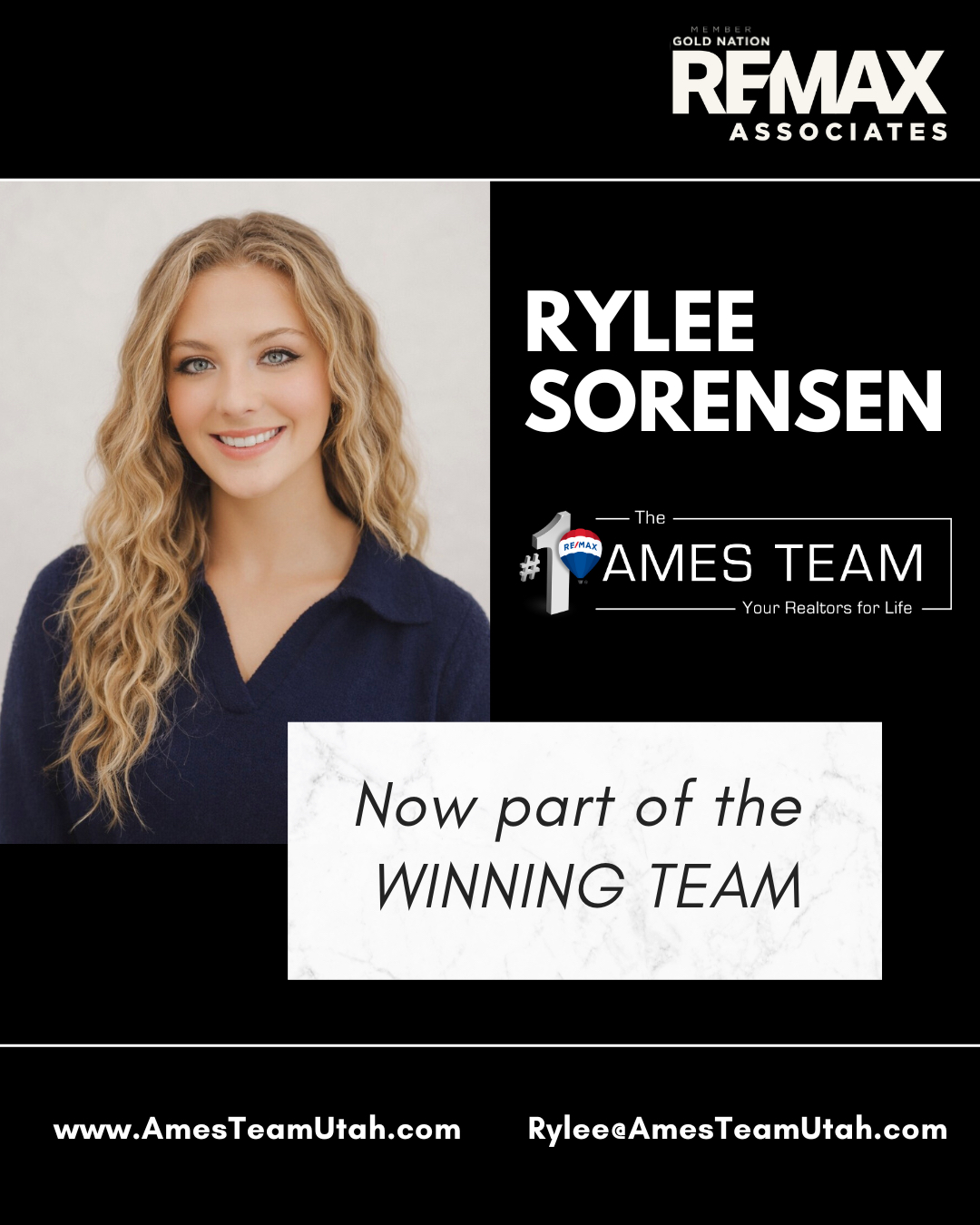 Welcome to the winning team, Rylee... - REMAX Associates Utah | Facebook
