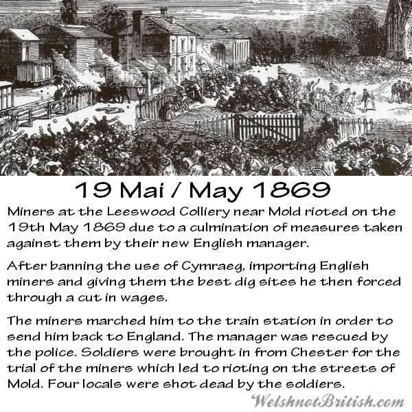 On this day in 1869 the #Mold Riot... - Welsh not British