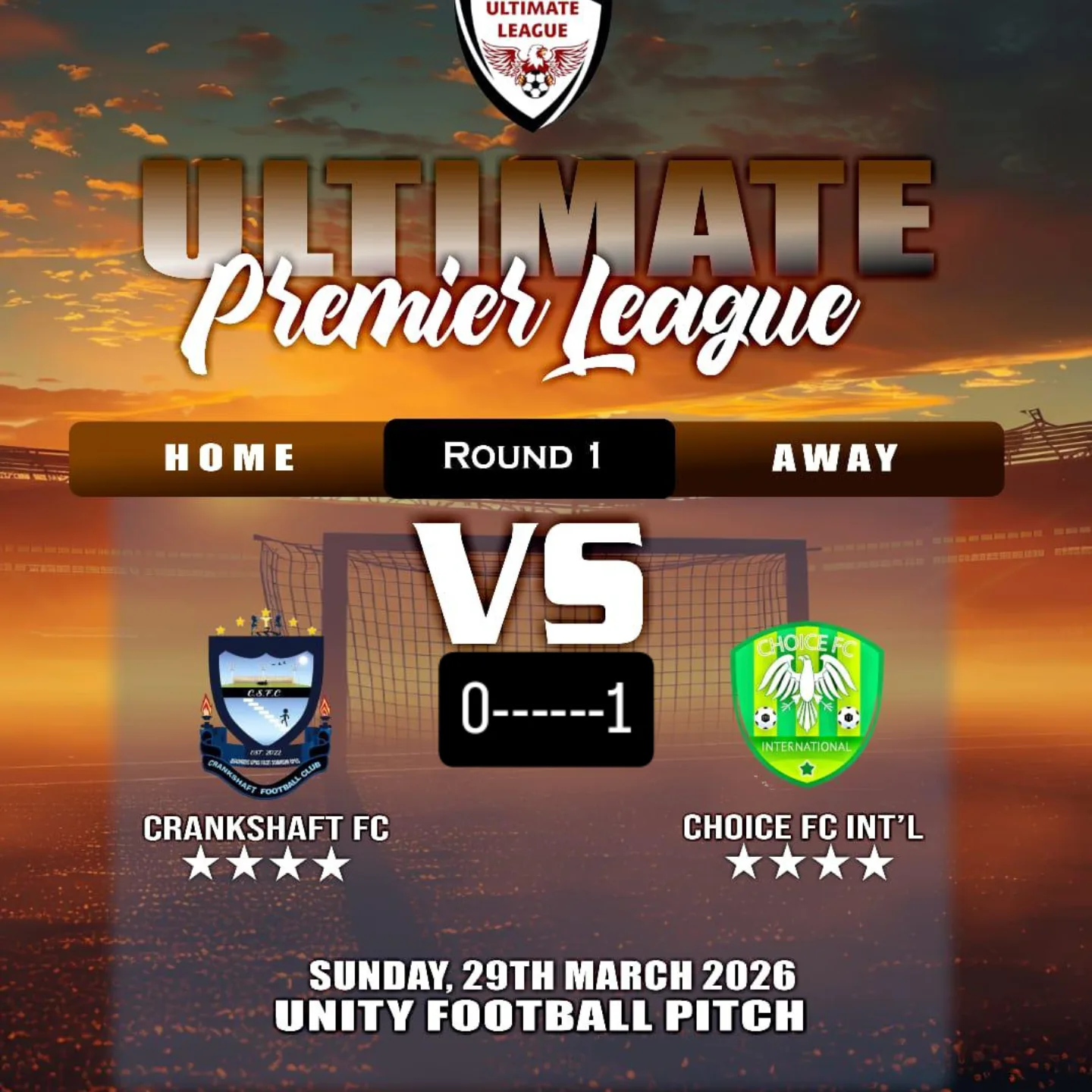 ⚽ Match Update – 2026 Ultimate Premier League Choice FC 