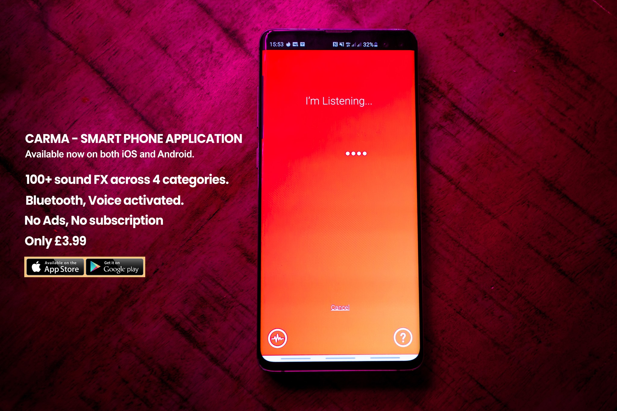 Carma App - Home
