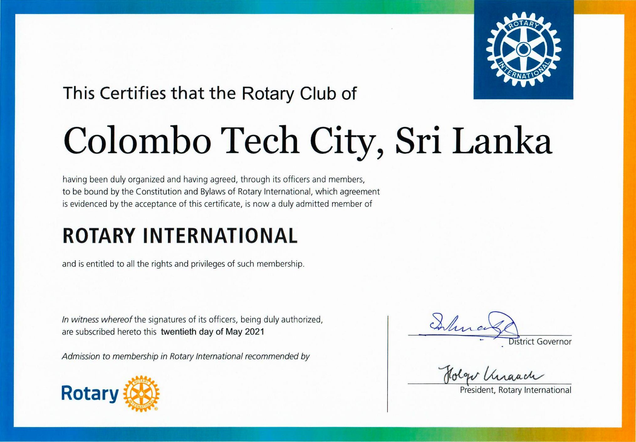 Rotary Club of Colombo Tech City | Colombo