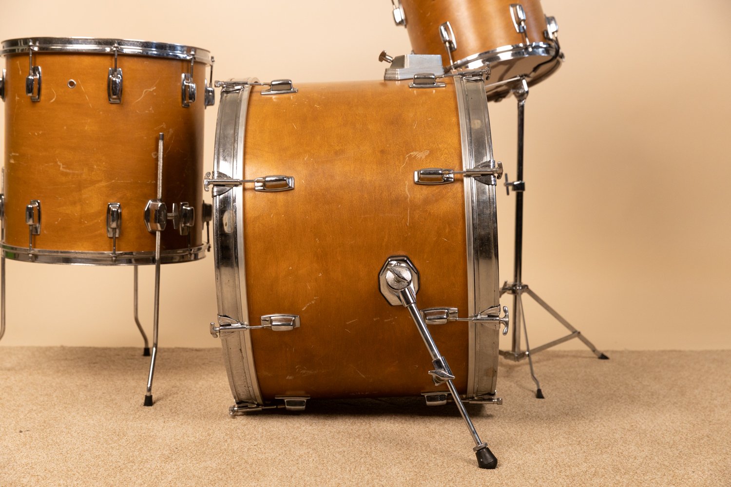 1989 Ludwig Rocker II Natural Maple Drum Set - Drums - McKees Rocks ...