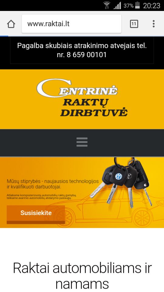 Centrinė raktų dirbtuvė | Kaunas