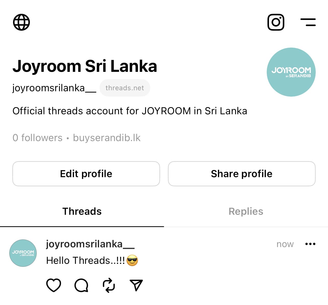 We are now on Threads as... - JOYROOM Sri Lanka | Facebook