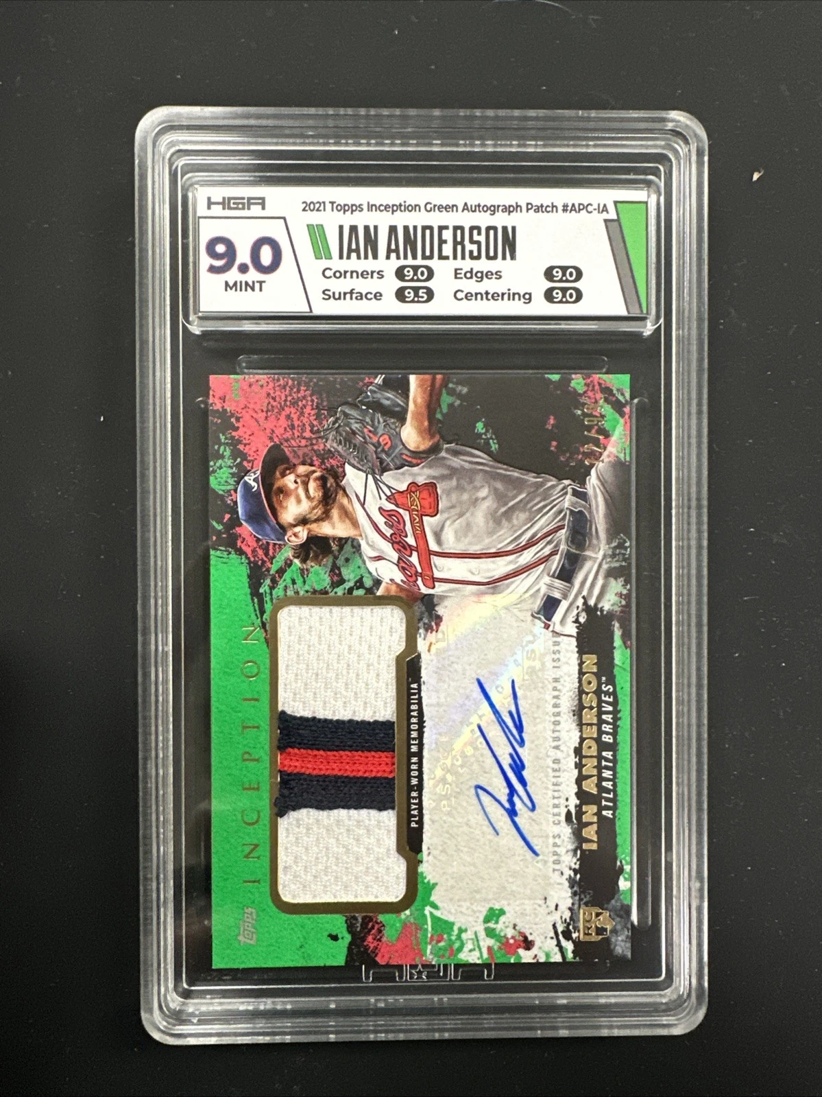 2021 Topps Inception - Autograph Patch Green #APC-IA Ian Anderson 
