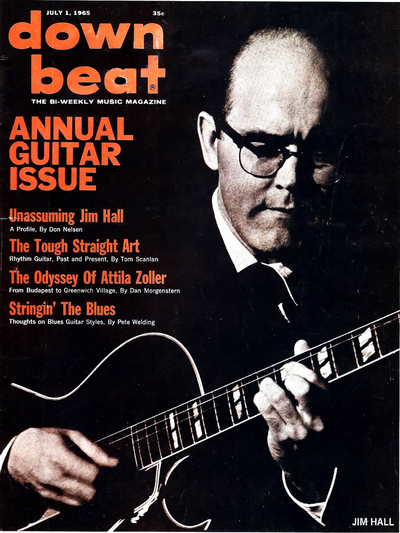 Downbeat Magazine,1 st July 1965 Jim Hall,one of my all time 