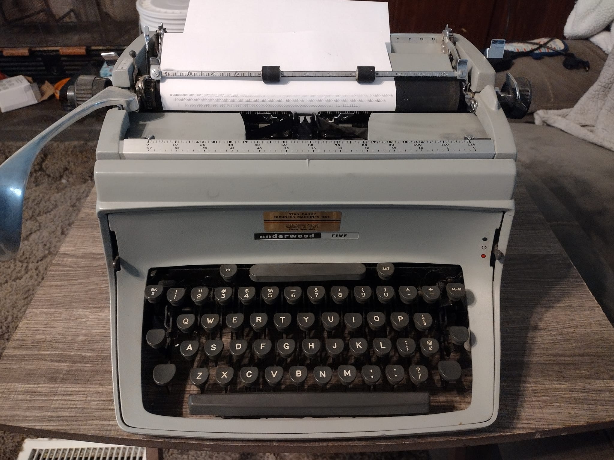 Underwood Touch Master 5 typewriter found at thrift store