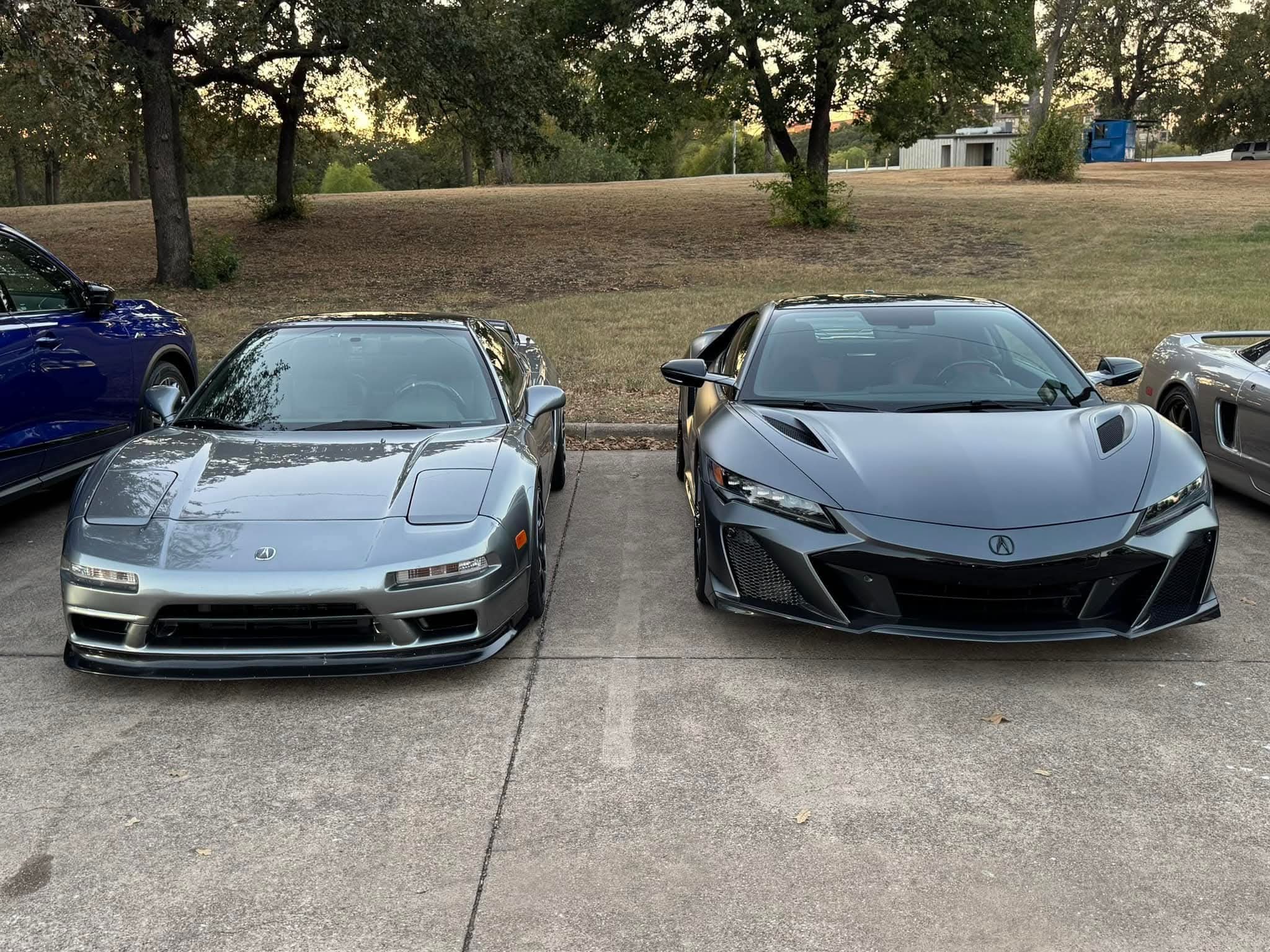 The original NSX Kaiser Silver next to the original NSX NC1 in