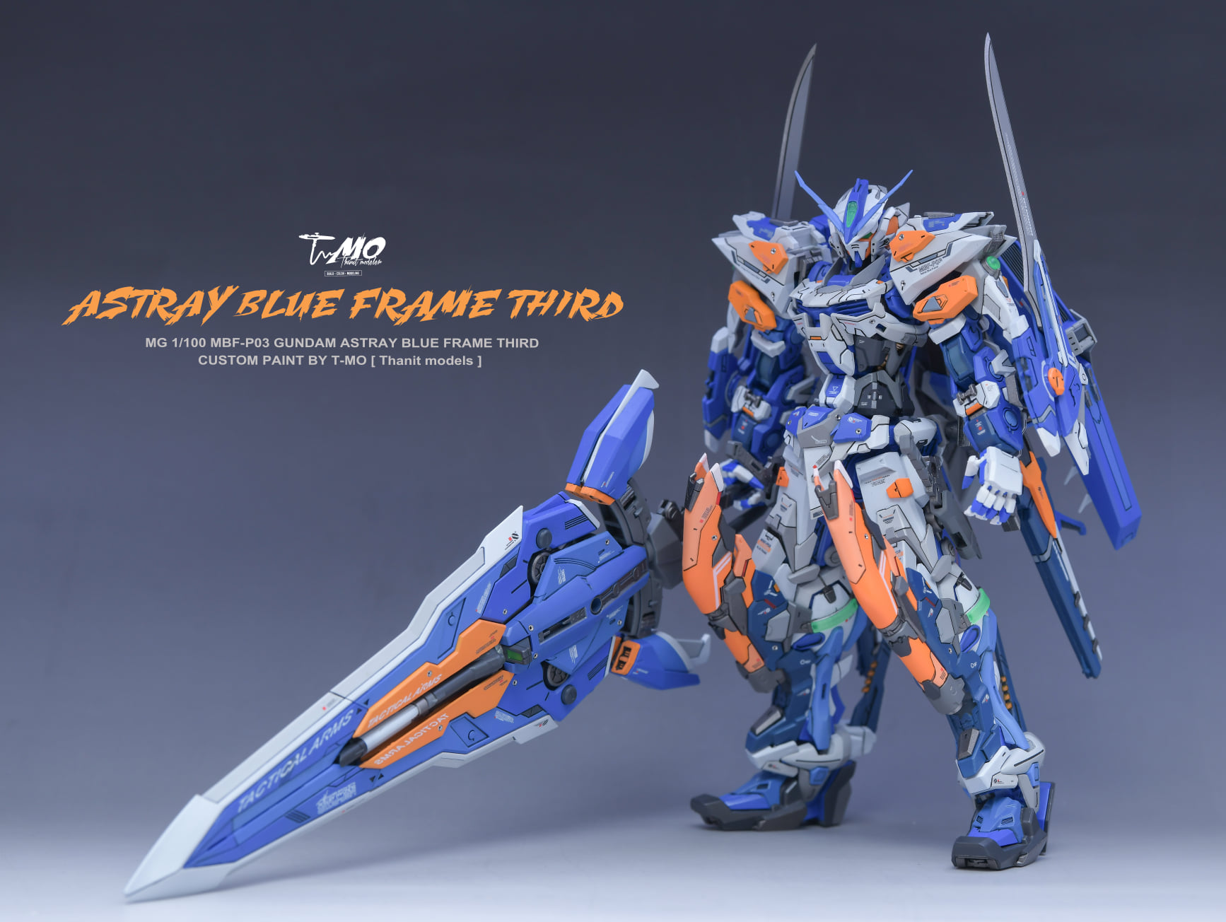 MG 1/100 MBF-P03 GUNDAM ASTRAY BLUE FRAME THIRD CUSTOM PAINT BY T 
