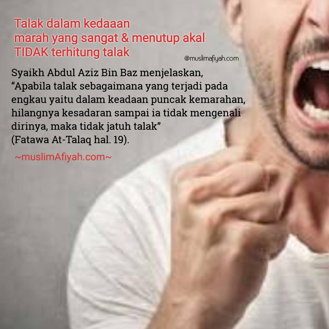 Talak Dalam Keadaan Marah Beratnya Muslimafiyah Kajian Islam Dan Kesehatan Facebook