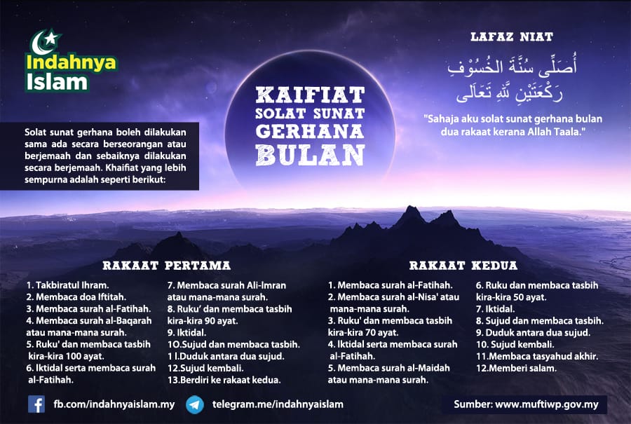 Musolla Al Ikhlas Sk Bandar Tasik Puteri Gerhana Bulan Penuh Khusuf Al Qamar 31 Januari 2018 Bagi Kawasan Sekitar Kuala Lumpur Dan Putrajaya Gerhana Mula Kelihatan Bermula Jam 7 20 Malam Bulan Terbit