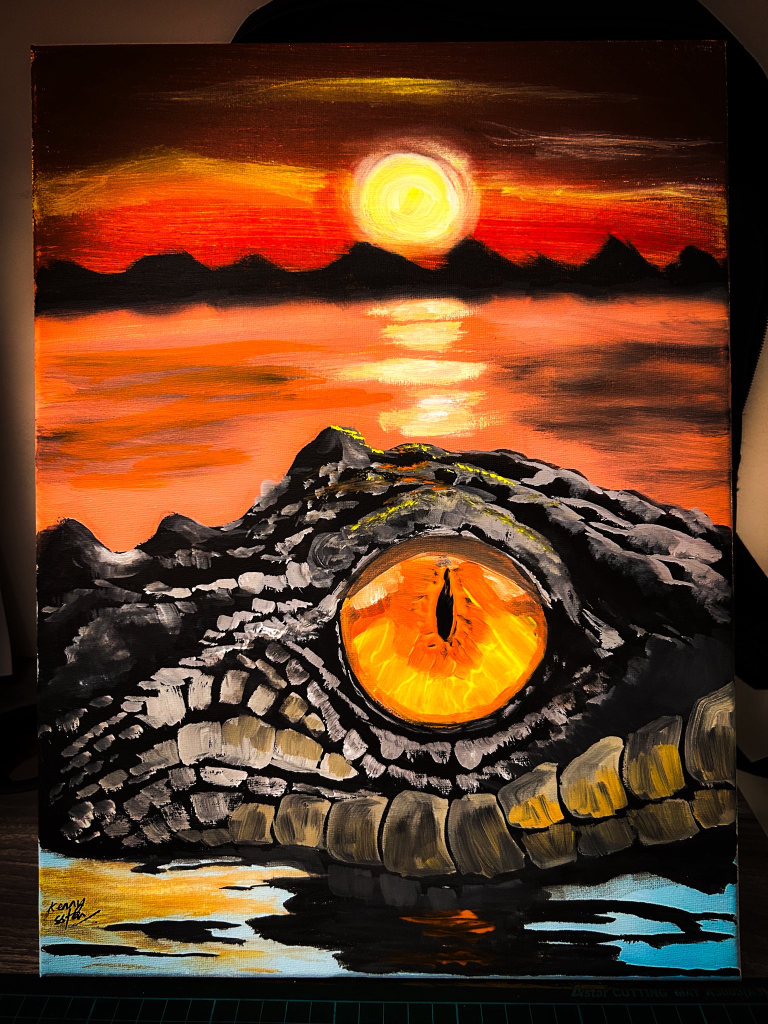 Acrylic painting on A3 Canvas