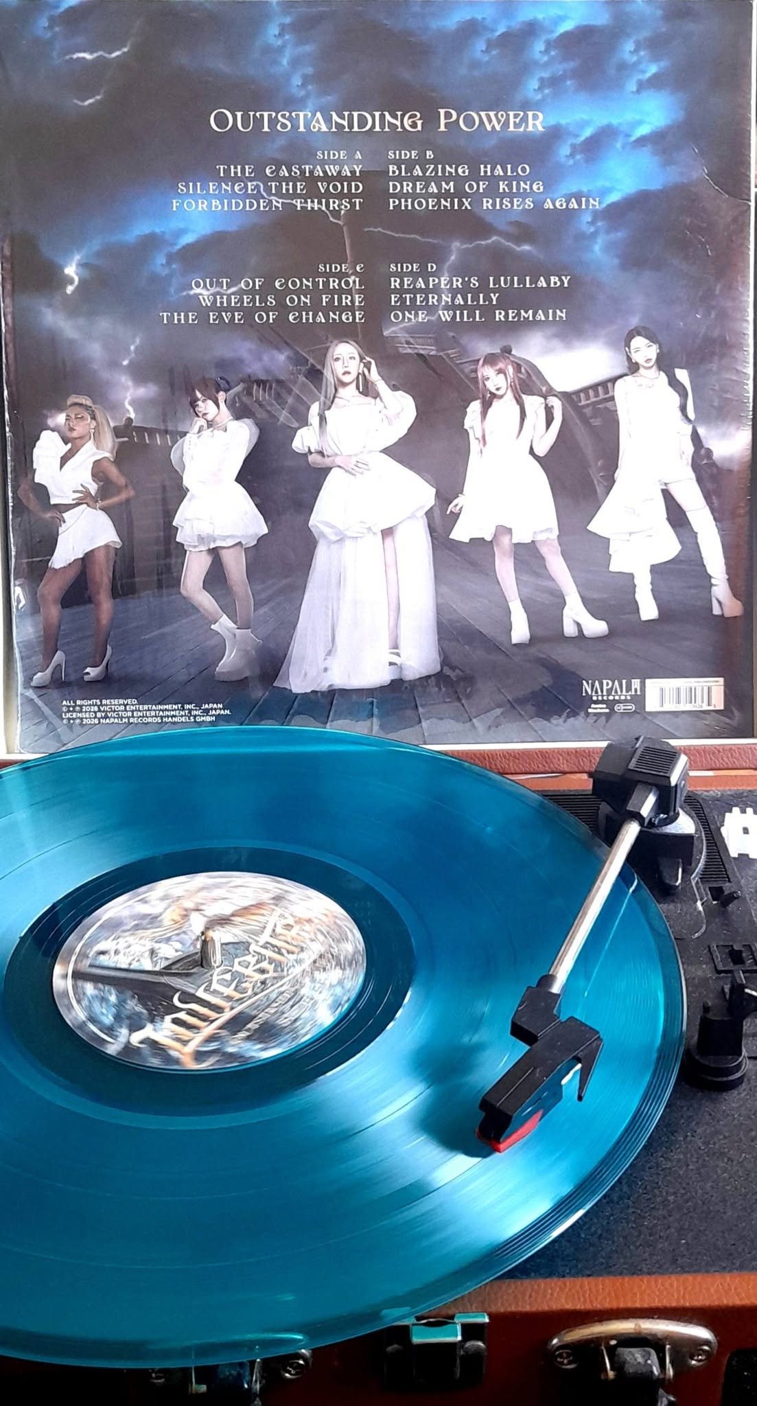 LOVEBITES' Outstanding Power on Turquoise Vinyl from Napalm