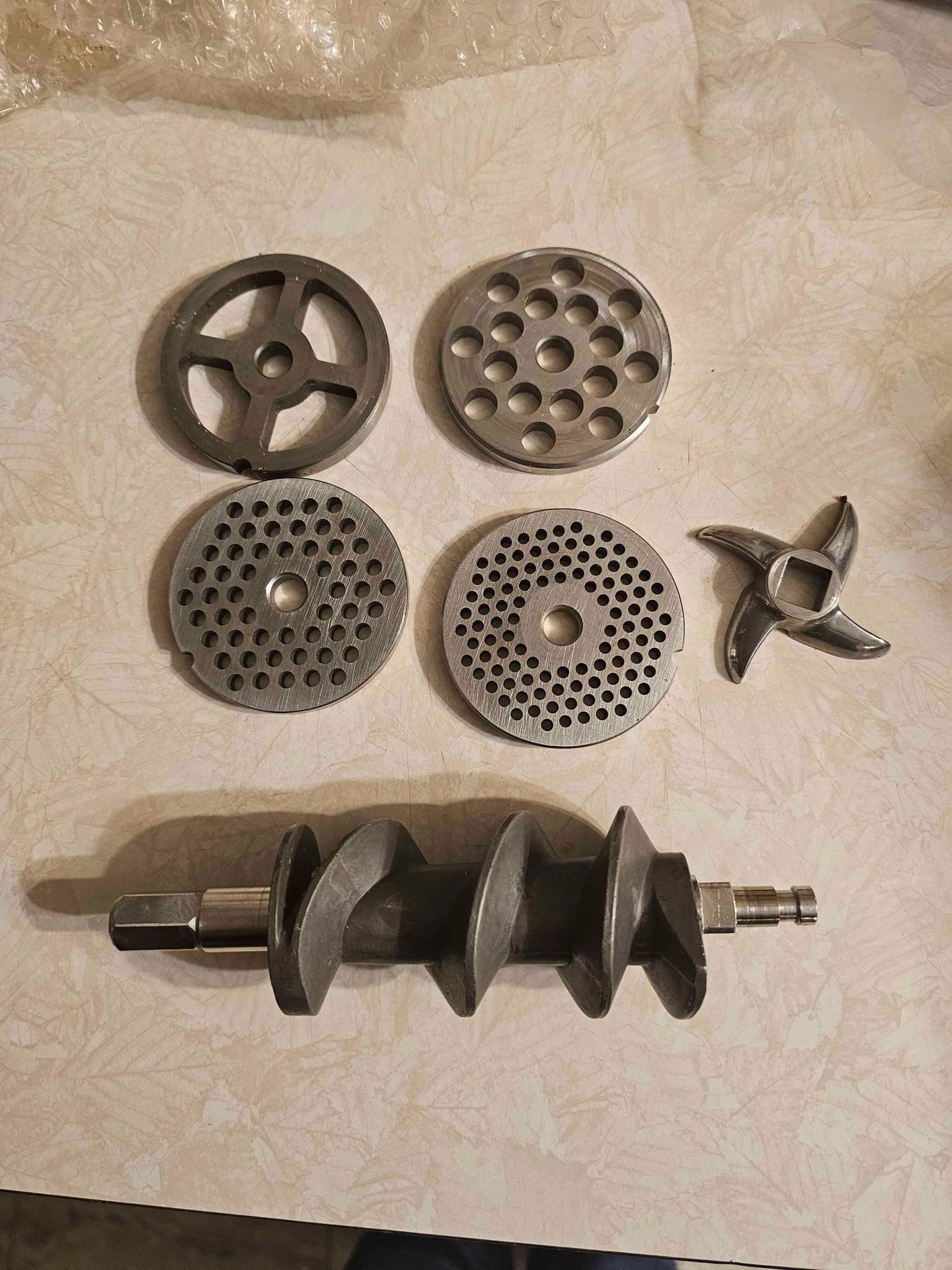 COMBO SET #12 x 1/2 S/S Meat Grinder Chopper Hobart Plate AND new KNIFE