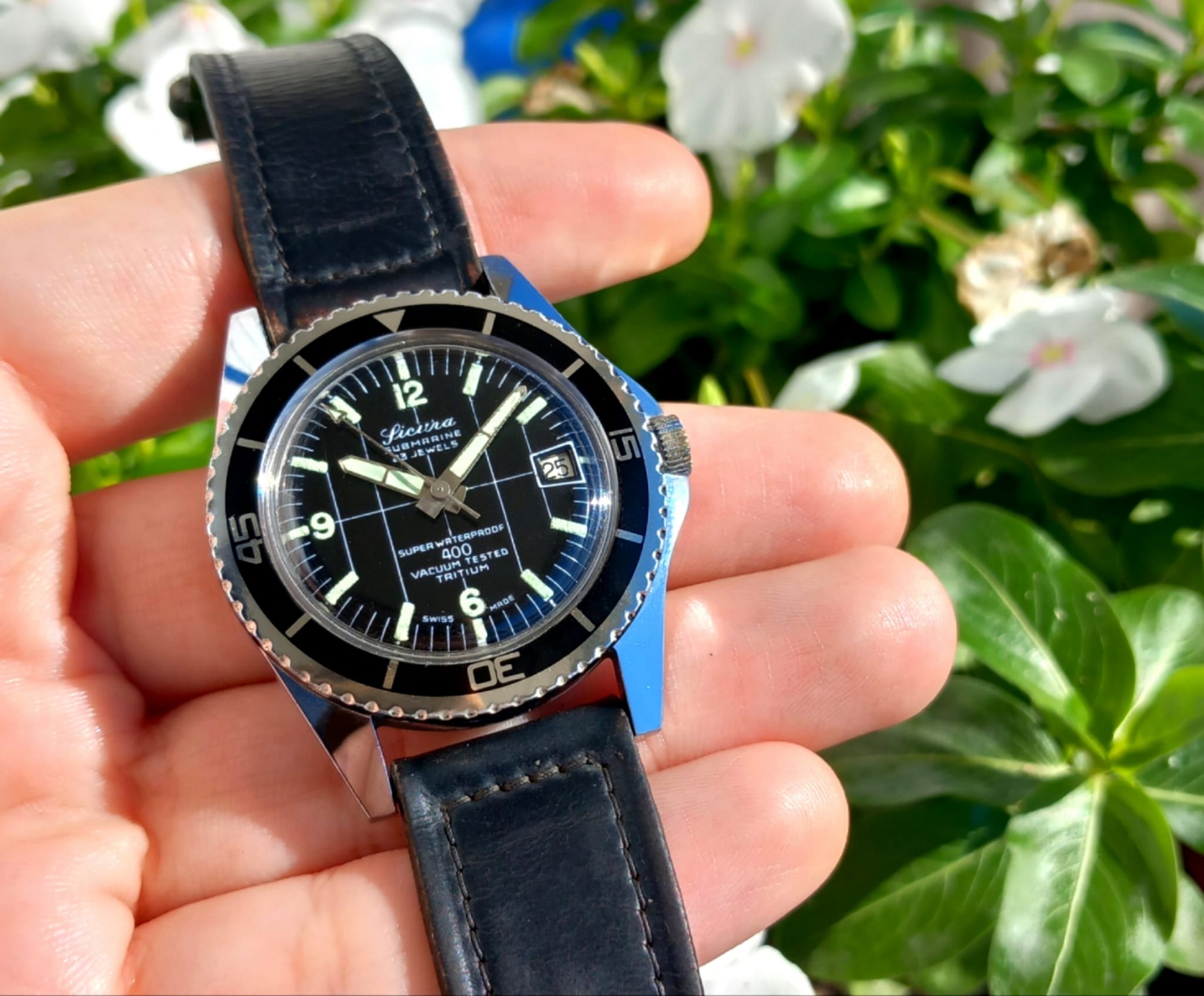 Montre De Plongée Vintage SICURA Submarine – Mécanique – À Réparer – Testée étanche