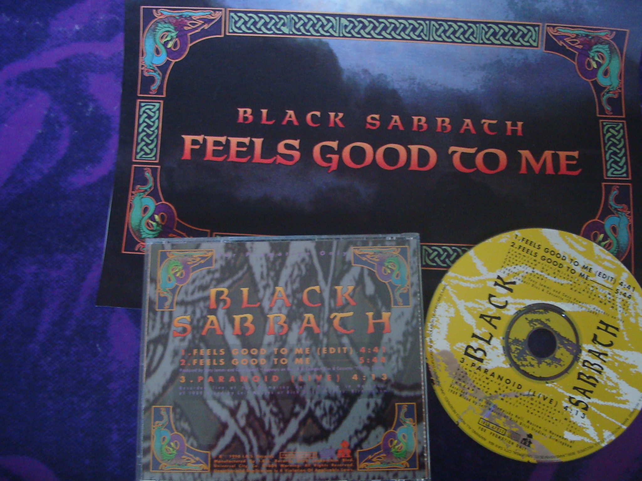 Black sabbath Feels good to me US 1990 promo cd..3 tracks feels 