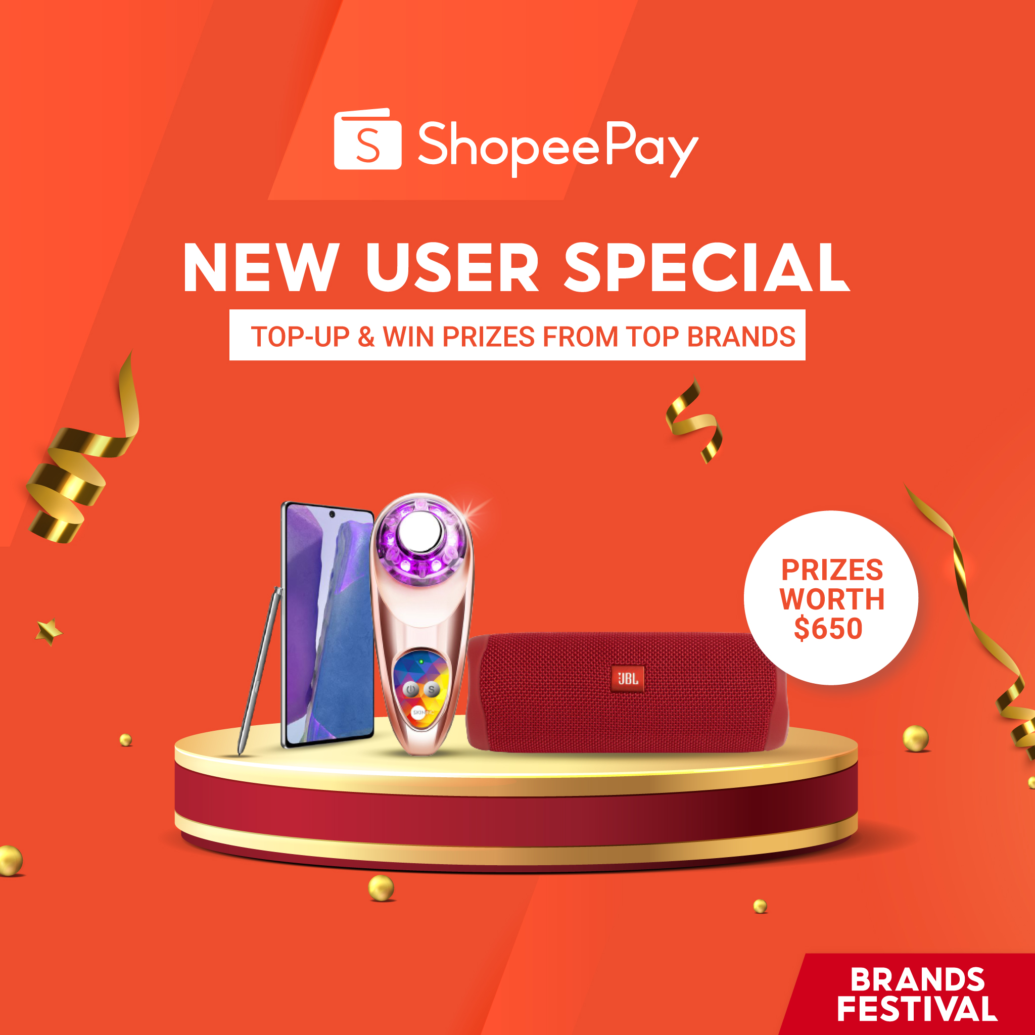 Shopee - Be rewarded when you top-up for the first time...
