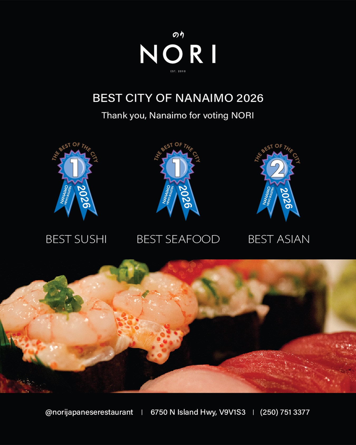Nori Japanese Restaurant | Nanaimo BC