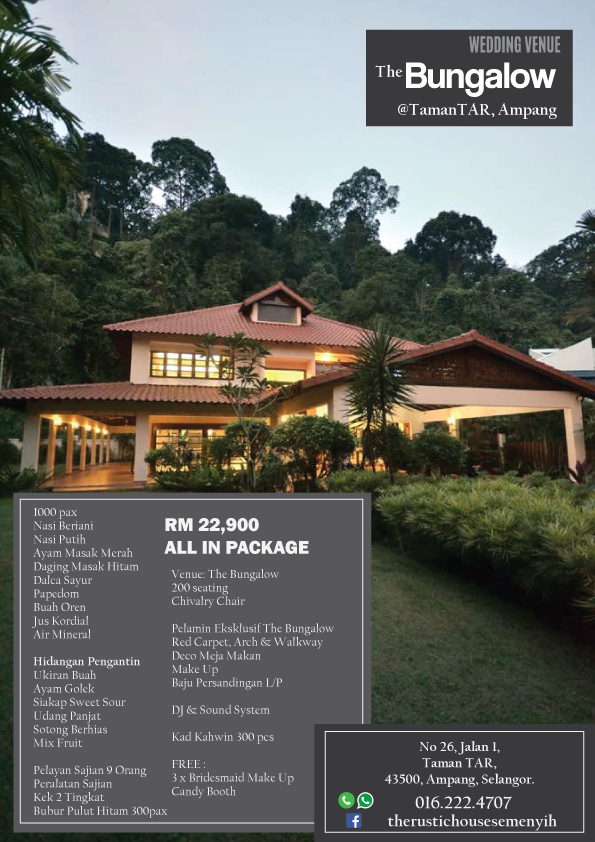 The Rustic House The Bungalow Taman Tar Ampang All In Package Dari Rm22 900 Sahaja Www Wasap My 60162224707 Facebook