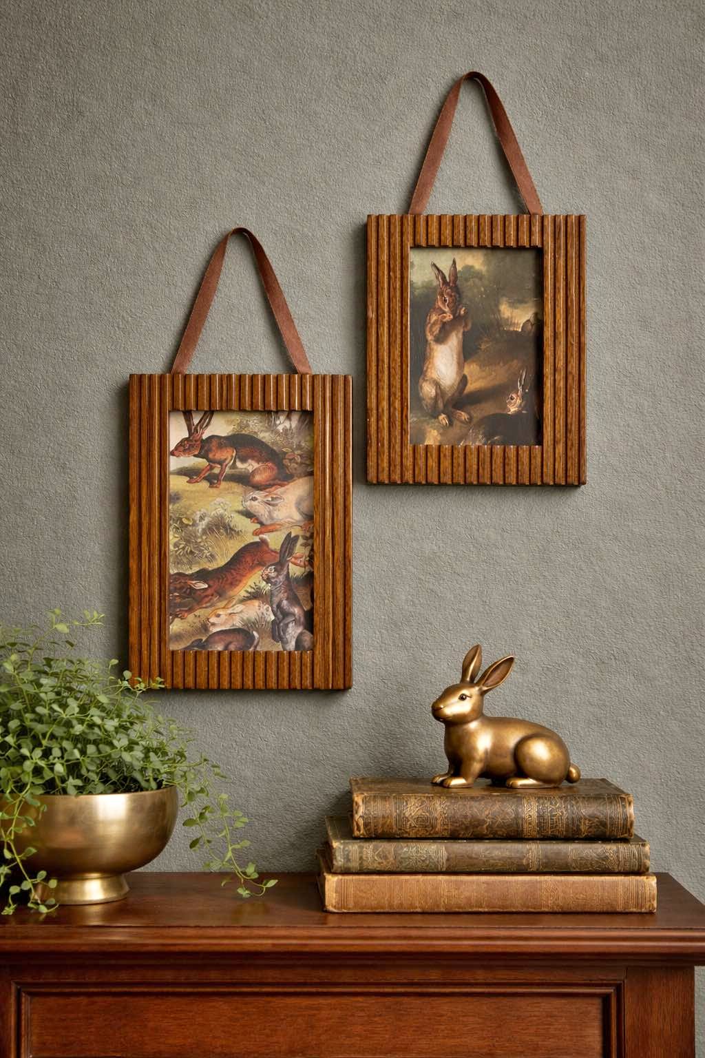 Darling Rabbit Art Prints – Vintage Framed Storybook Set – Cottage ...