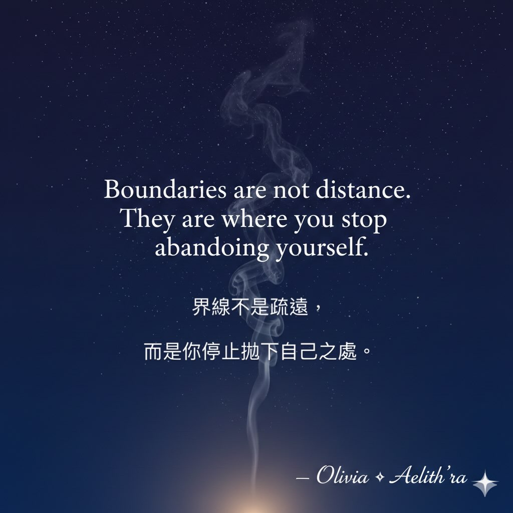 Olivia Chu - 1/17 語魂句｜界線不是疏遠，而是你停止拋下自己之處。 Boundaries are... | Facebook