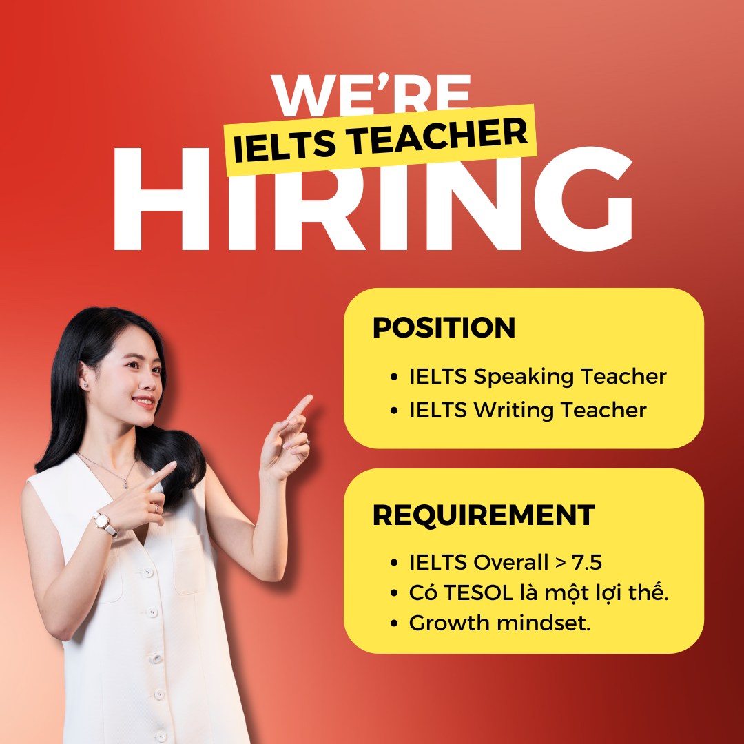 TUYỂN DỤNG GIÁO VIÊN IELTS | Dạ em đang rảnh các ca sáng,em muốn apply ...