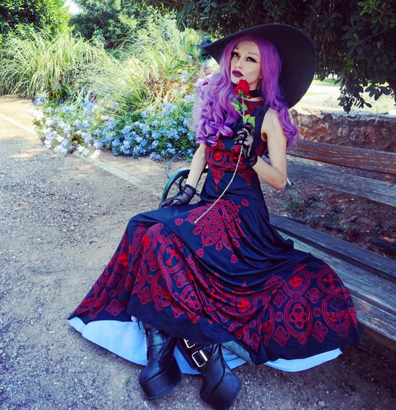 Black - Invoke the Nylon gods 🖤💀🖤 The Invocation Princess Maxi