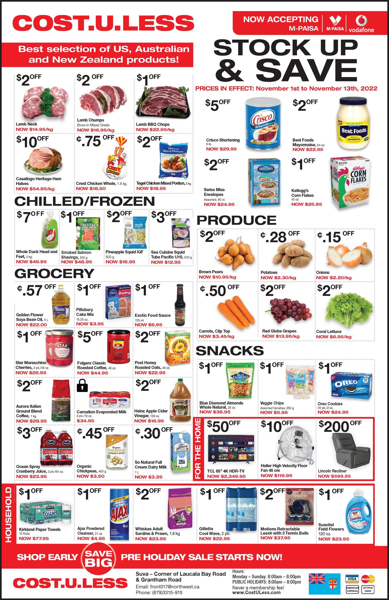 🛒🥩🍇📺 STOCK UP & SAVE during your... - Cost.U.Less Fiji | Facebook