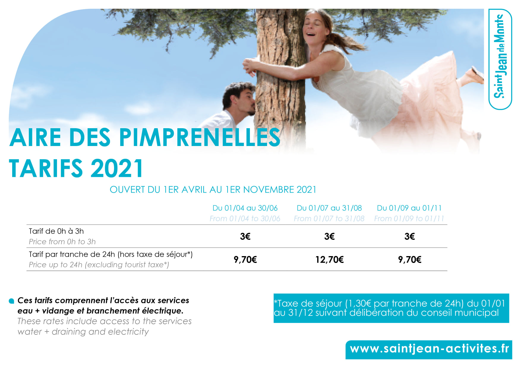 Aire Camping car Les Pimprenelles Saint Jean De Monts