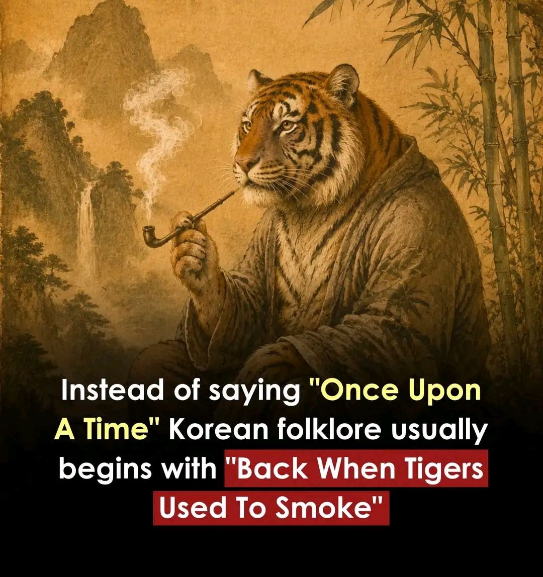 Korean folklore starts with 'back when tigers used to smoke'