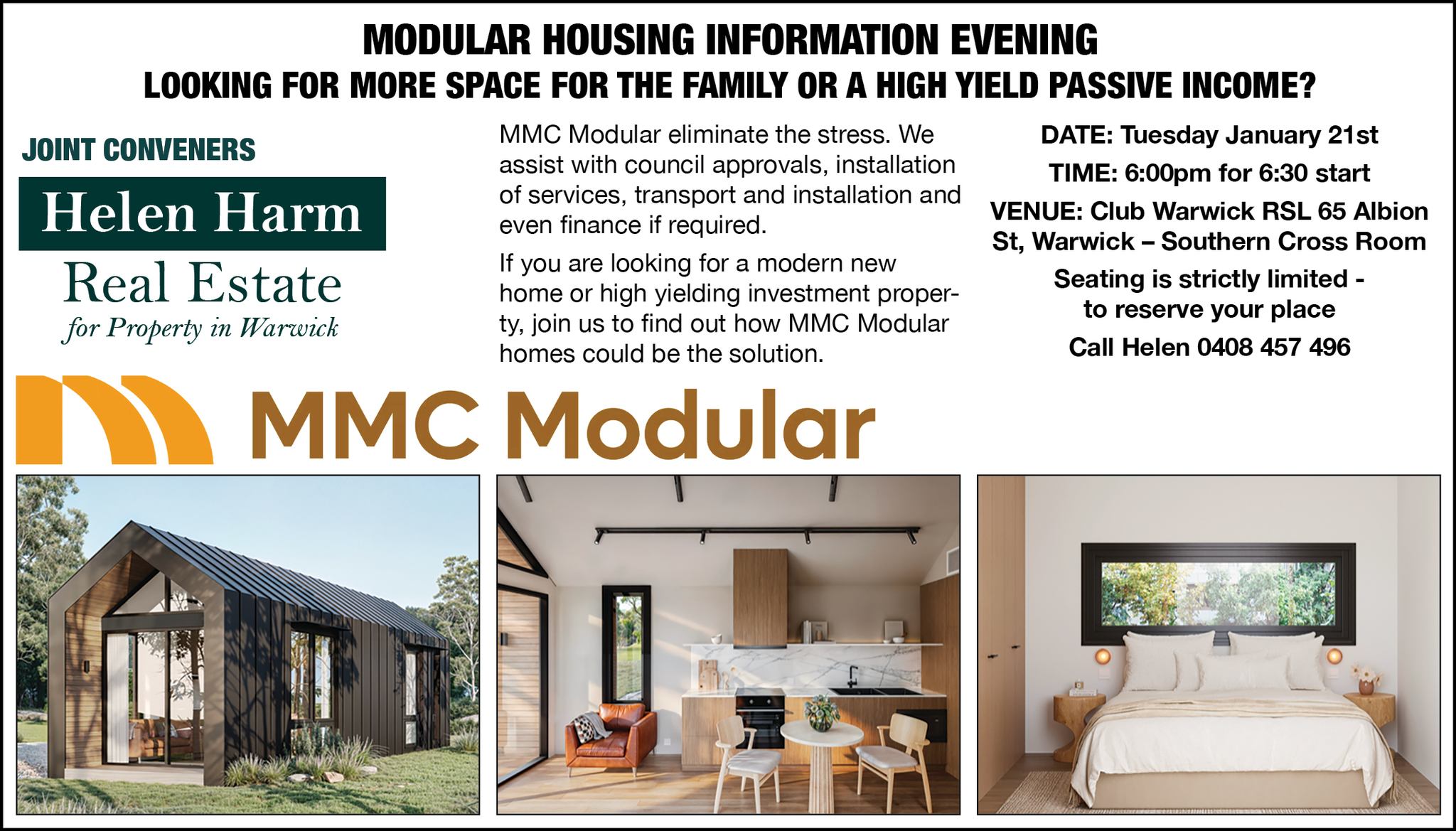 Information Night with MMC Modular Homes