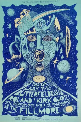 POSTER ART: Butterfield Blues Band, Charles Lloyd Quartet Fillmore