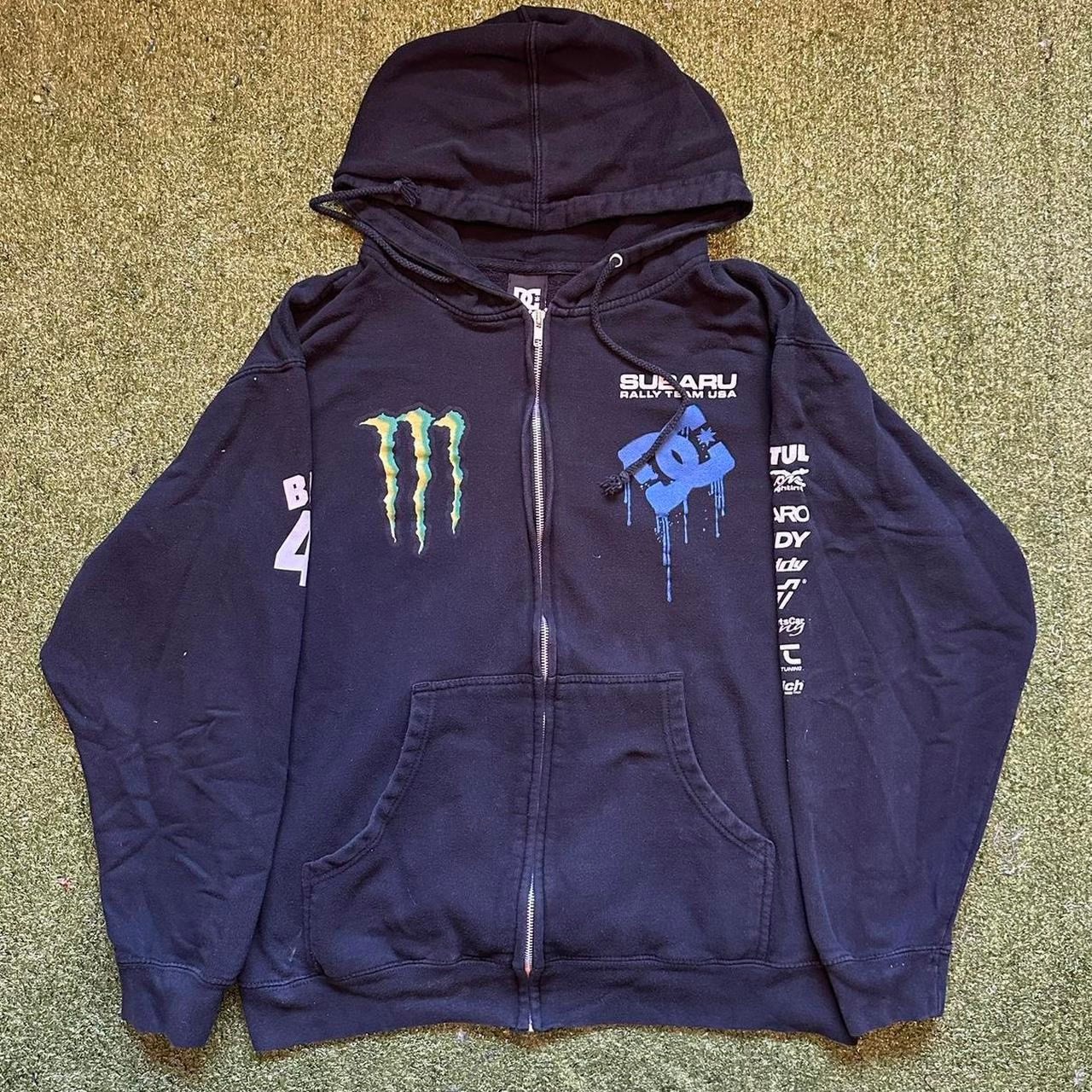 Y2K Subaru Rally Team Ken Block USA DC Jacket Hoodie Graphic 