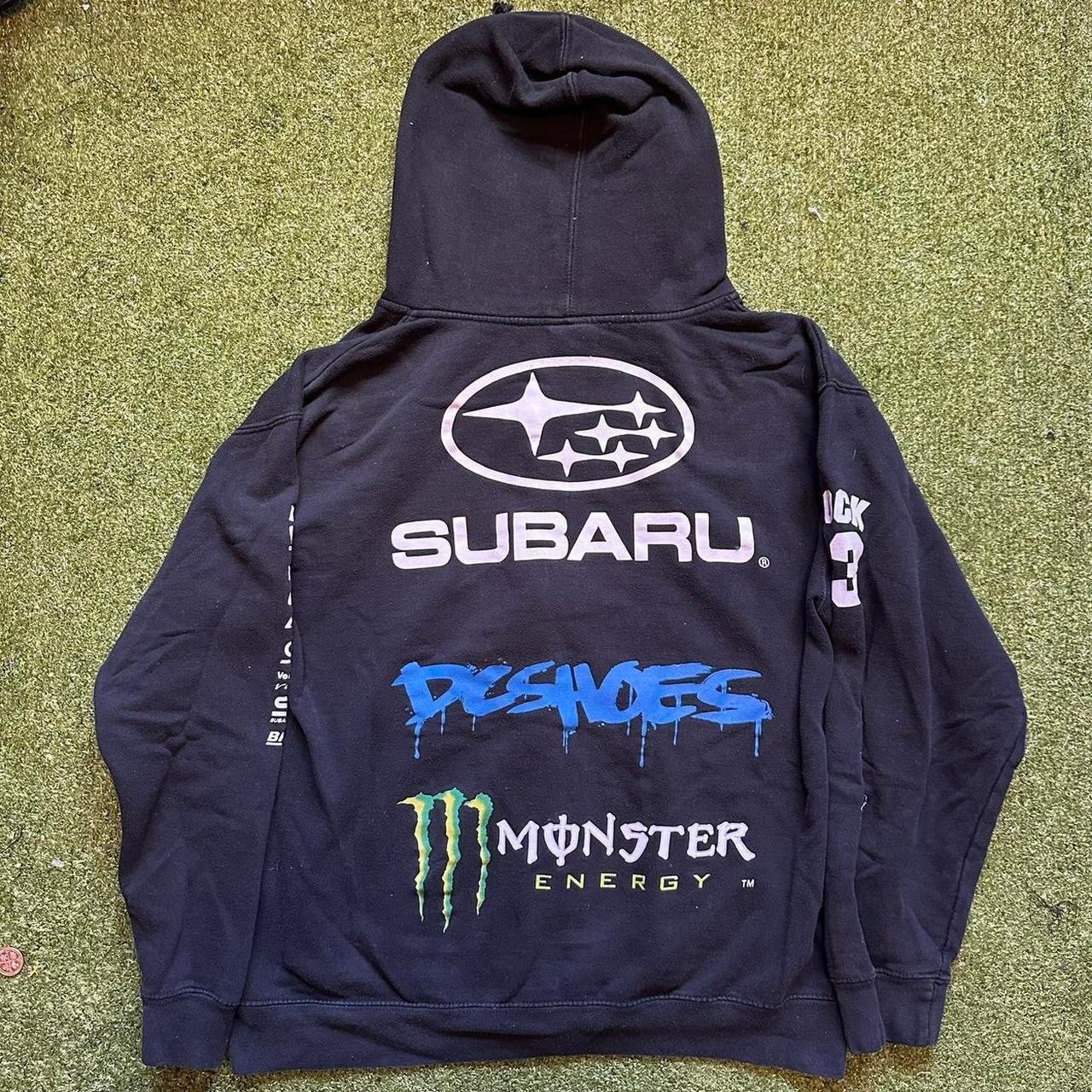 Y2K Subaru Rally Team Ken Block USA DC Jacket Hoodie Graphic 