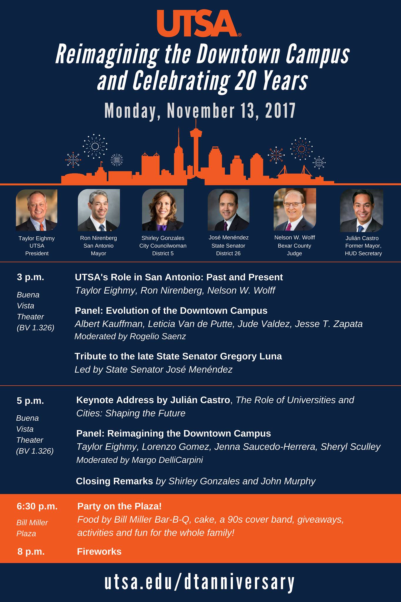 UTSA - We invite everybody to be part of our UTSA Downtown Campus 20th ...