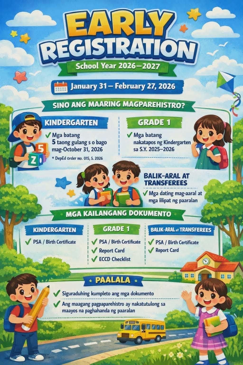 EARLY REGISTRATION FOR SCHOOL YEAR 2026–2027 | Facebook