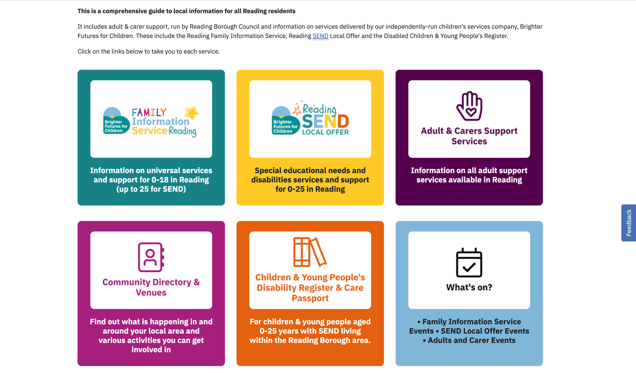 The new refreshed... - Reading Family Information Service | Facebook