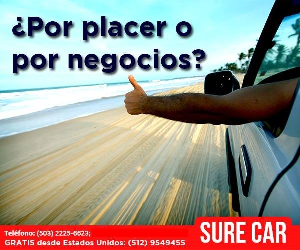 A un paso del fin de semana,... - Sure Rent A Car El Salvador | Facebook