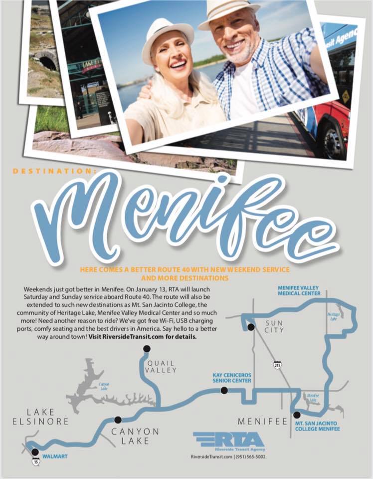 NEW: RTA announces a new Route... - City of Menifee-City Hall