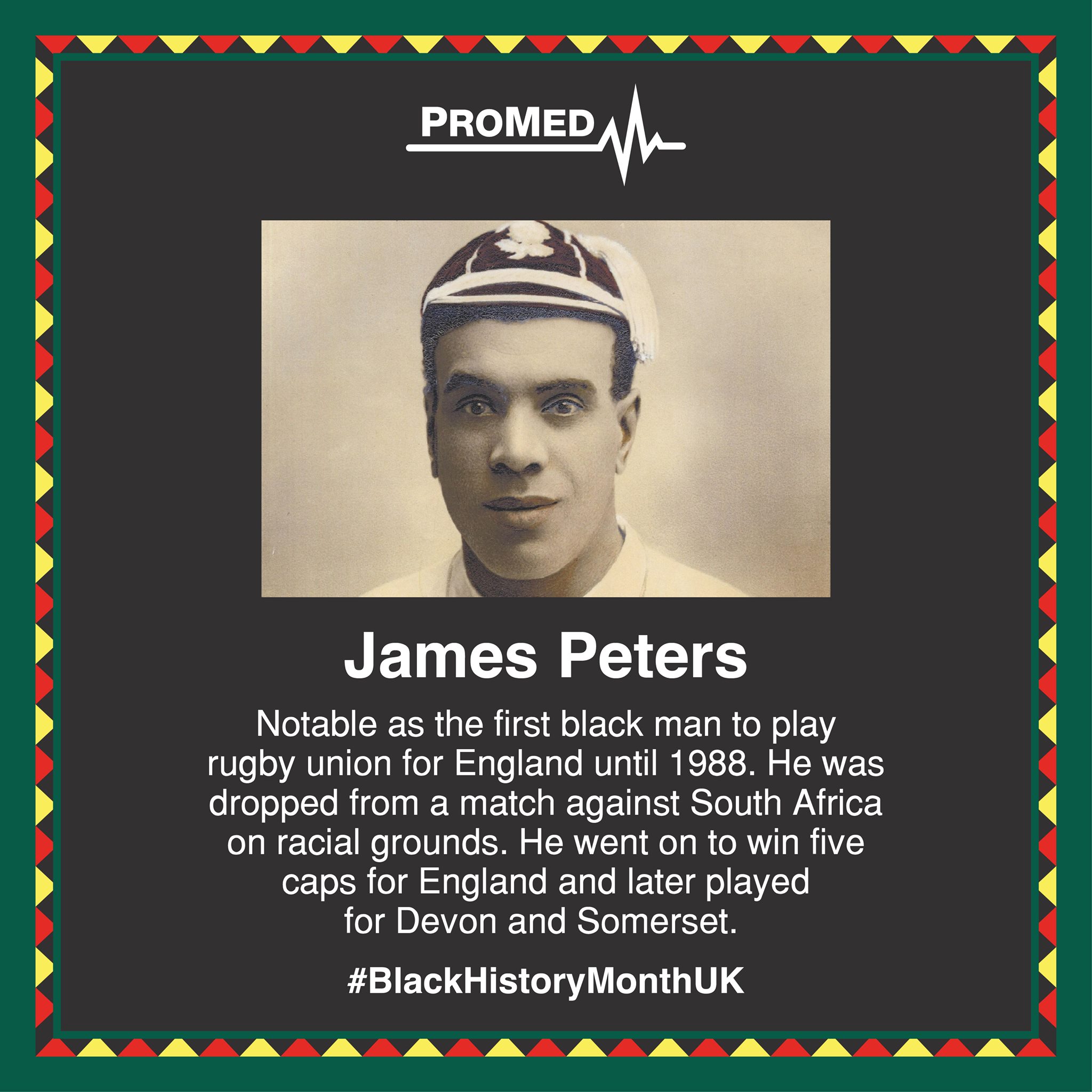 ProMed - James Peters was an English rugby union player... | Facebook