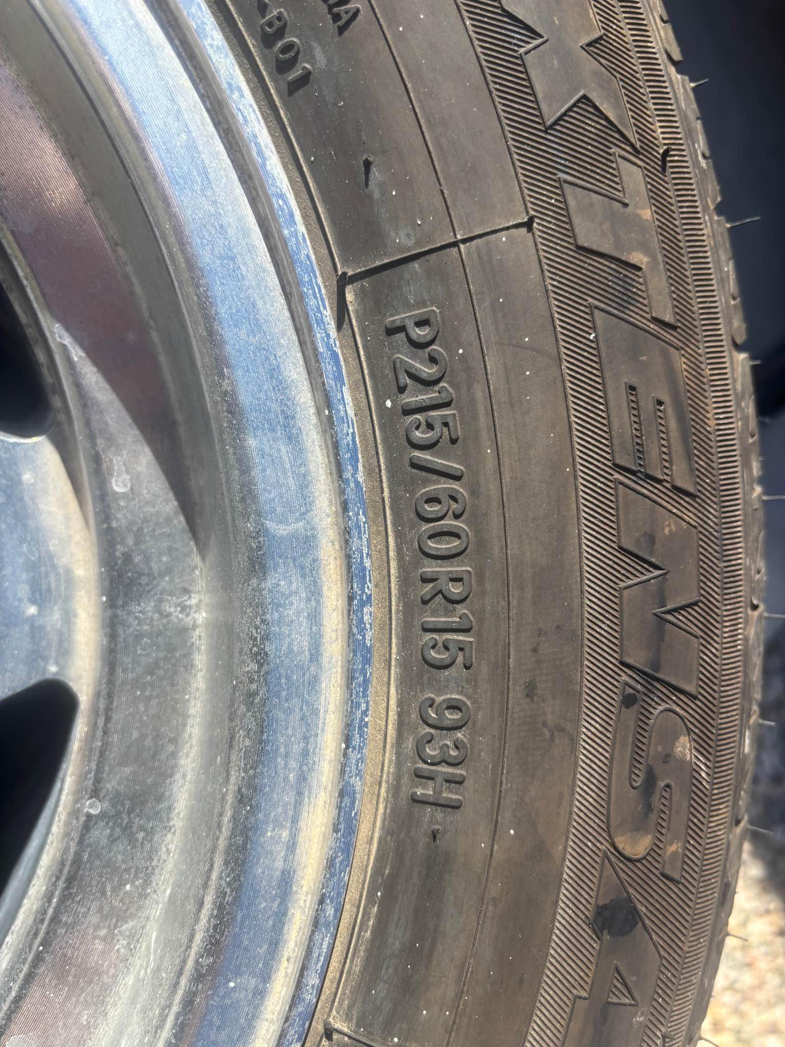 Toyo Extensa P215/60R15 Tires with 15in Chrome Rims - Car Wheels, Tires ...