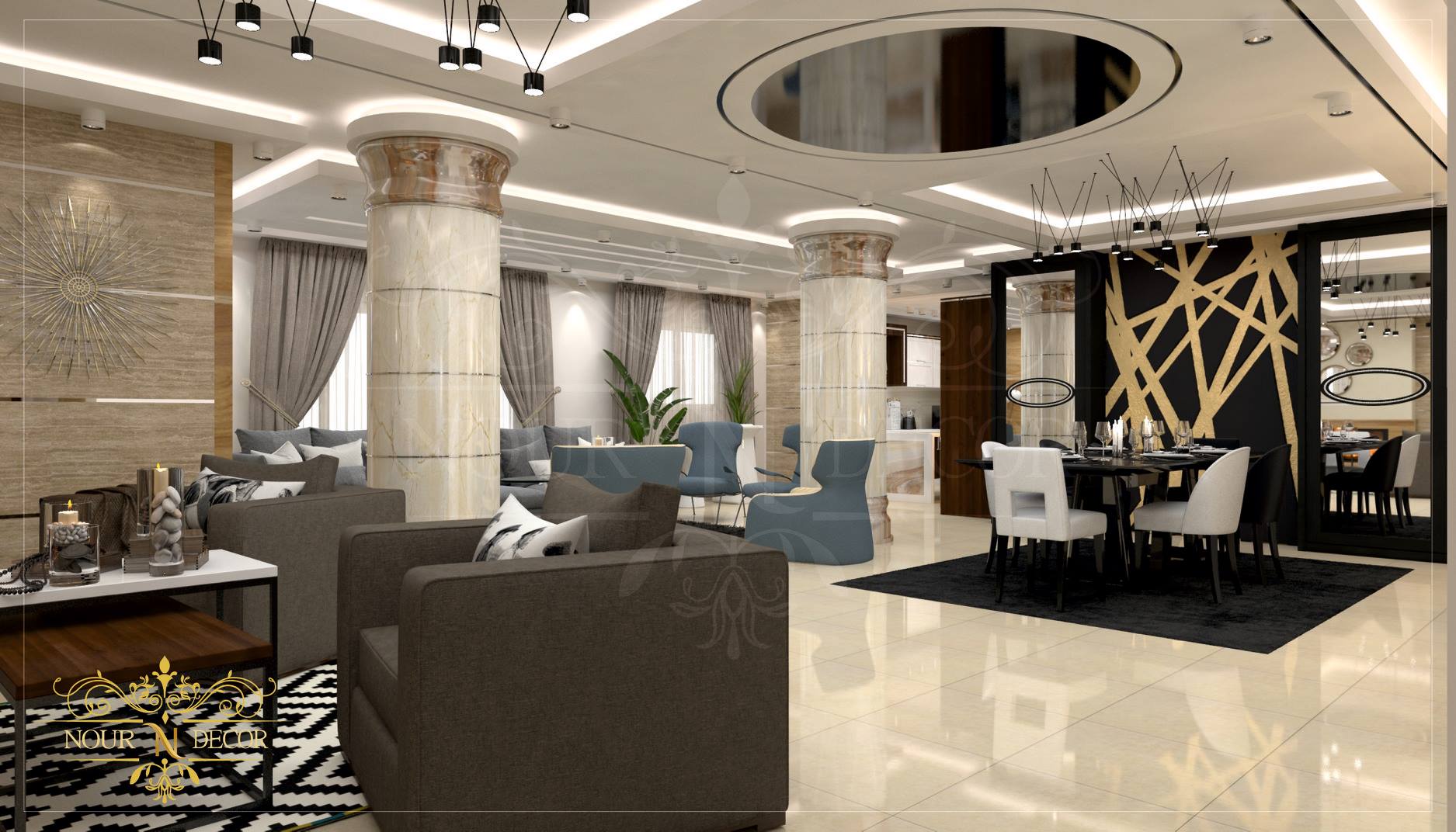 Nour Decor - تصميم صالونات بنموذجين باسلوب مودرن تصميم...