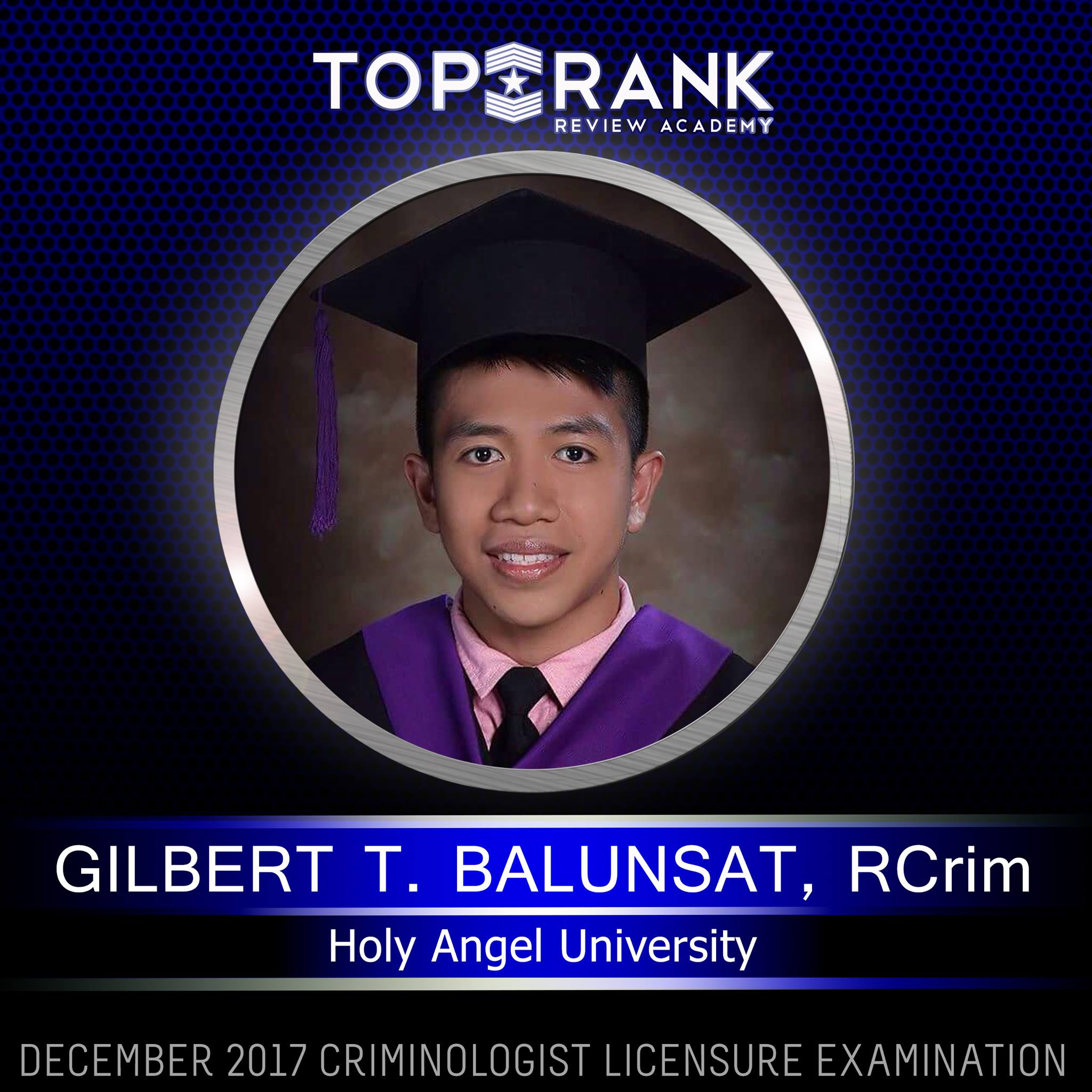 Top Rank Criminology - WE WOULD LIKE TO CONGRATULATE OUR VERY OWN ...