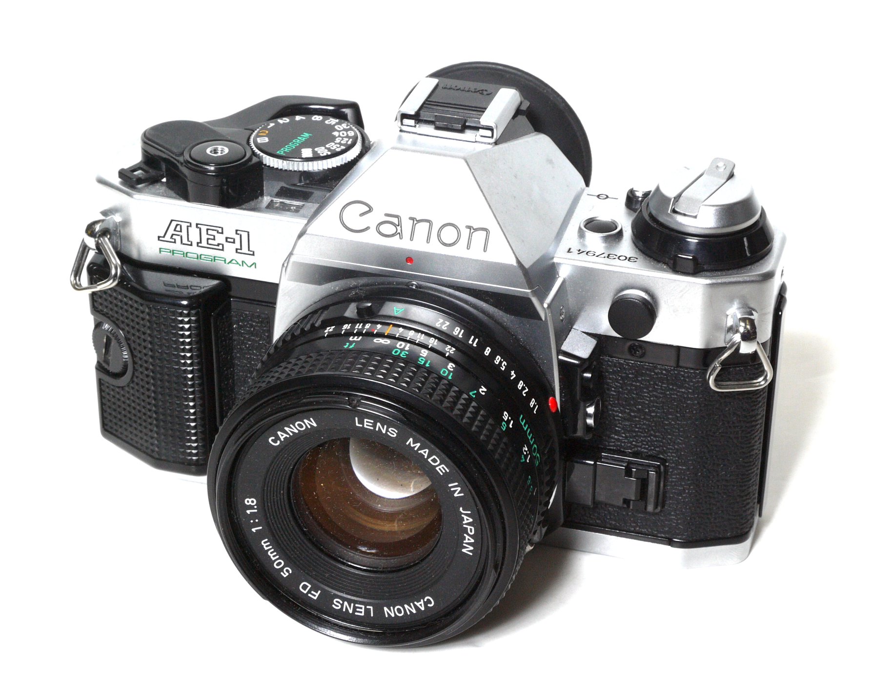 Black Canon AE-1 Program with Data back A, Power Winder A and